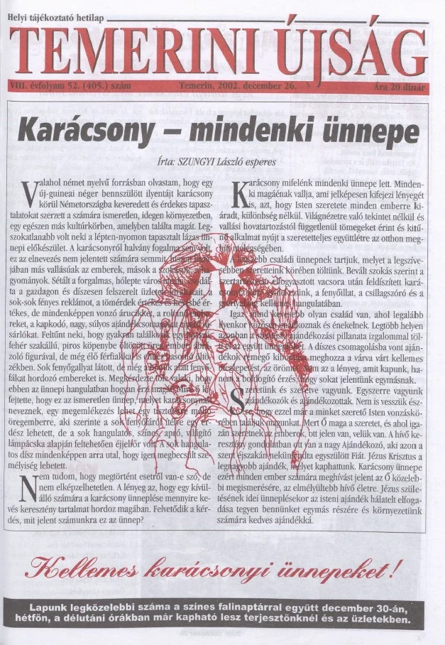 Temerini Újság, 8. évf. 2002. december 26. 52. sz.