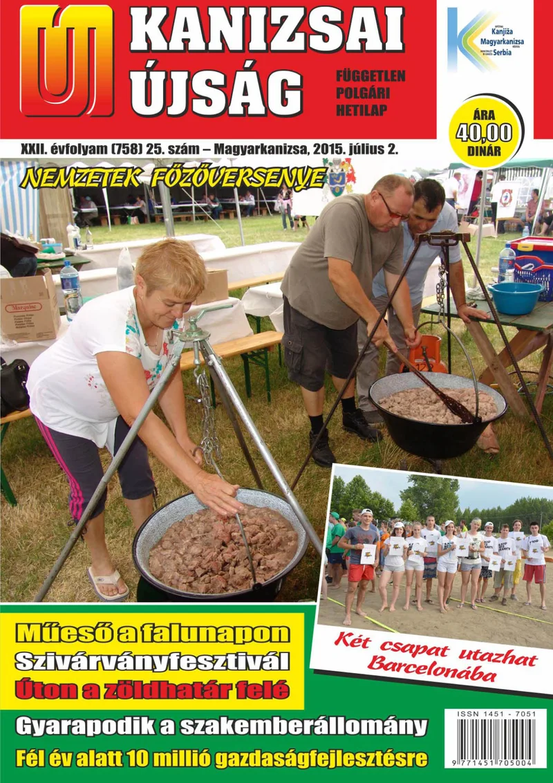 Új Kanizsai Újság, 22. évf. 2015. július 2. 25. sz.