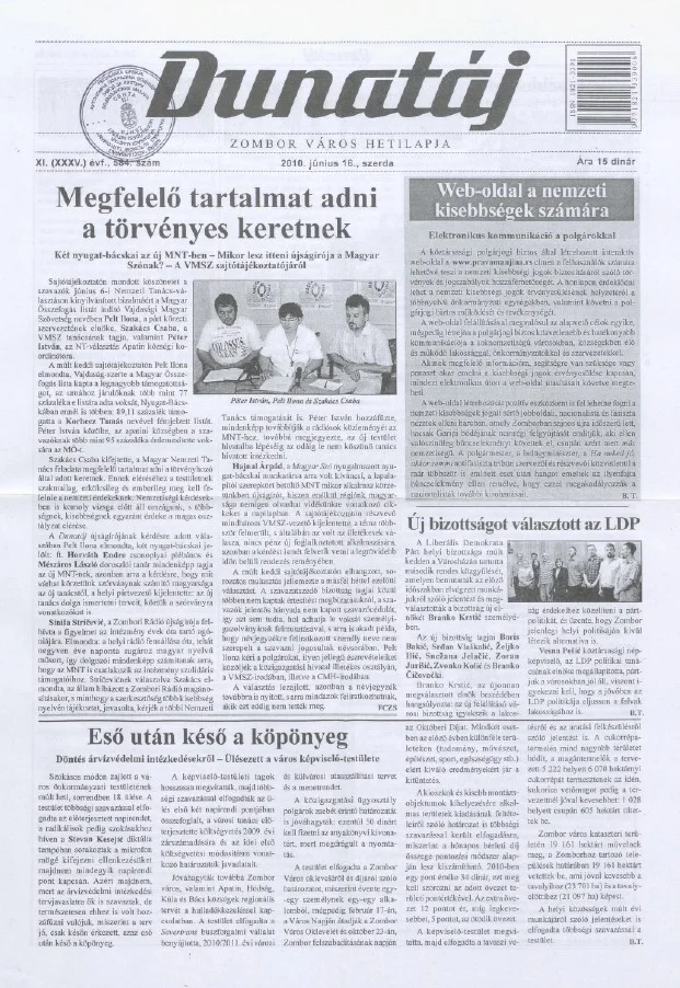 Dunatáj, 12. évf. 2010. június 16. 584. sz.