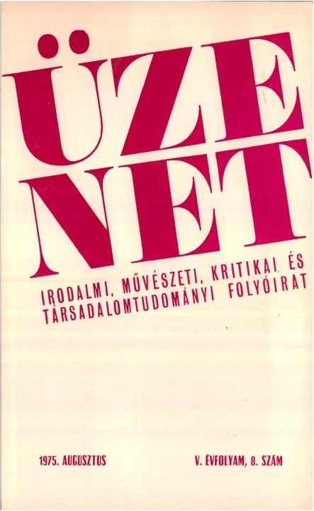 Üzenet, 5. évf. 1975. augusztus. 8. sz. 531–616. oldal