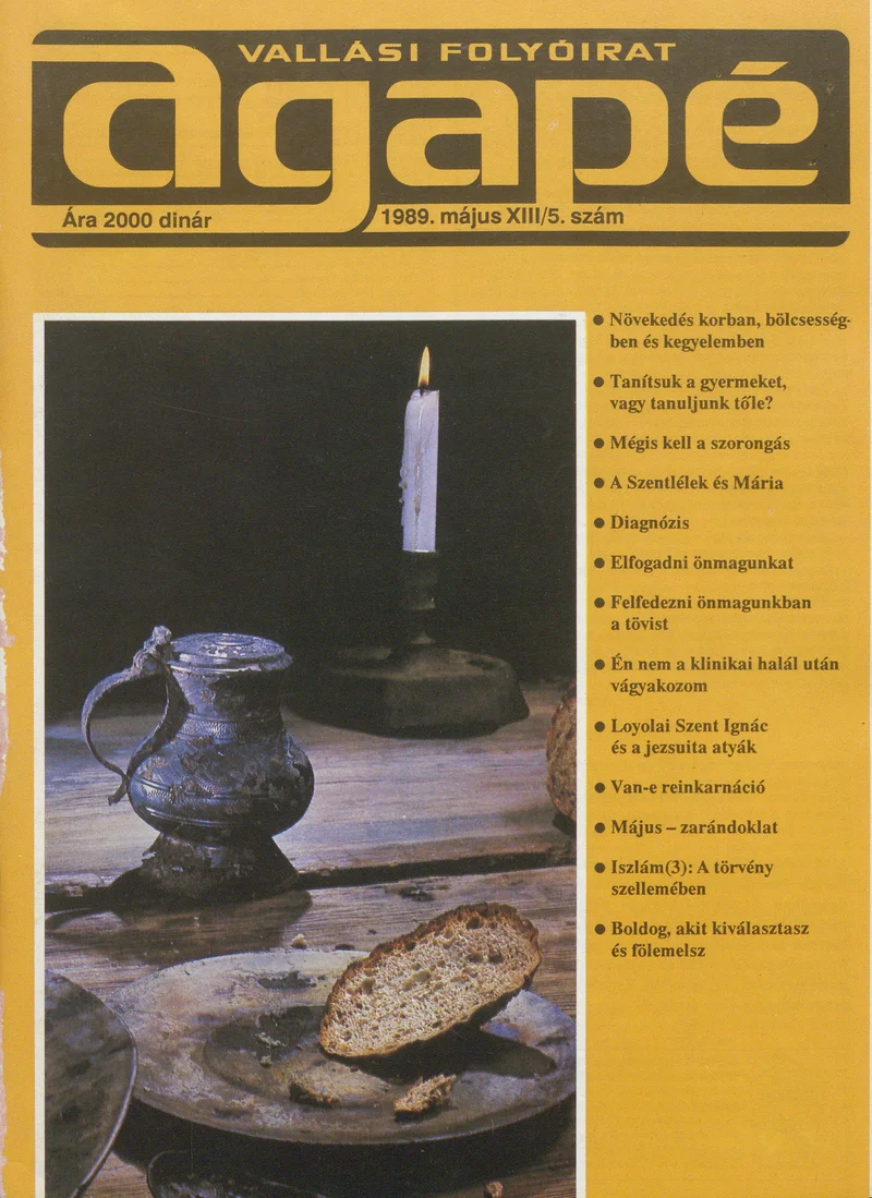 Agape, 13. évf. 1989. május. 5. sz.