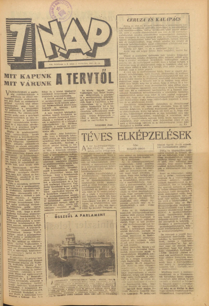 7 Nap, 12. évf. 1957. február 24. 9. sz.