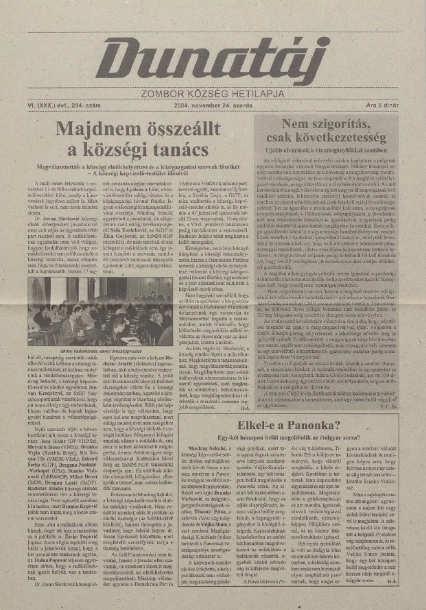 Dunatáj, 6. évf. 2004. november 24. 294. sz.