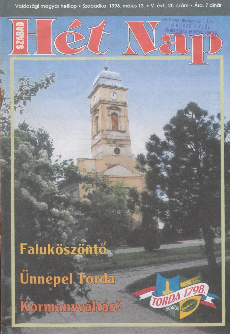 Szabad Hét Nap, 5. évf. 1998. május 13. 20. sz.