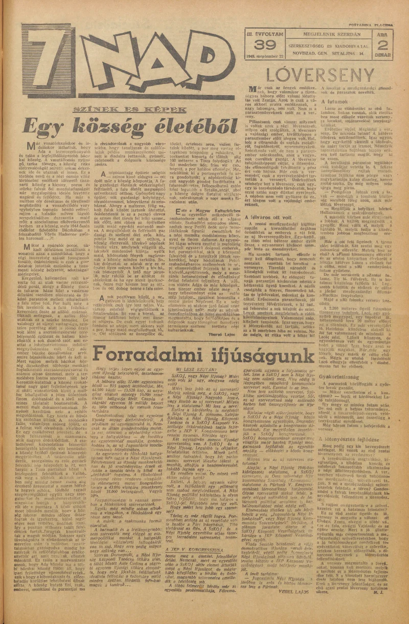 7 Nap, 3. évf. 1948. szeptember 22. 39. sz. 1–4. oldal