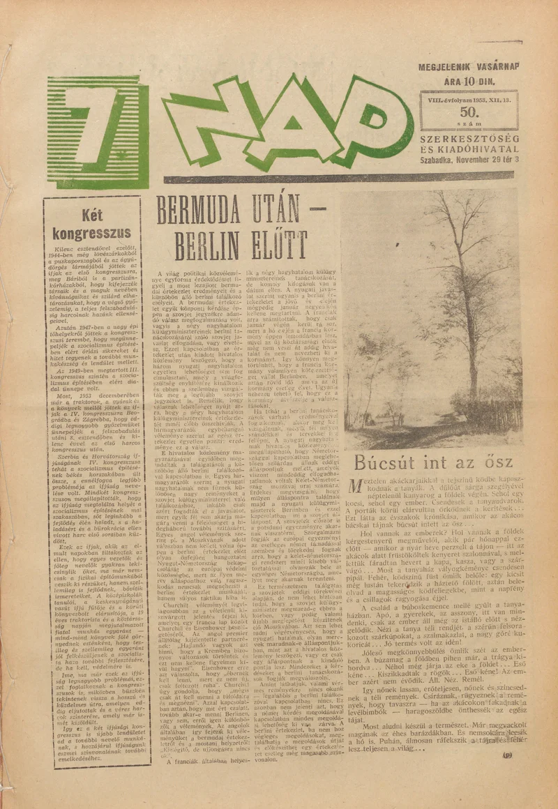 7 Nap, 8. évf. 1953. december 13. 50. sz. 1–16. oldal