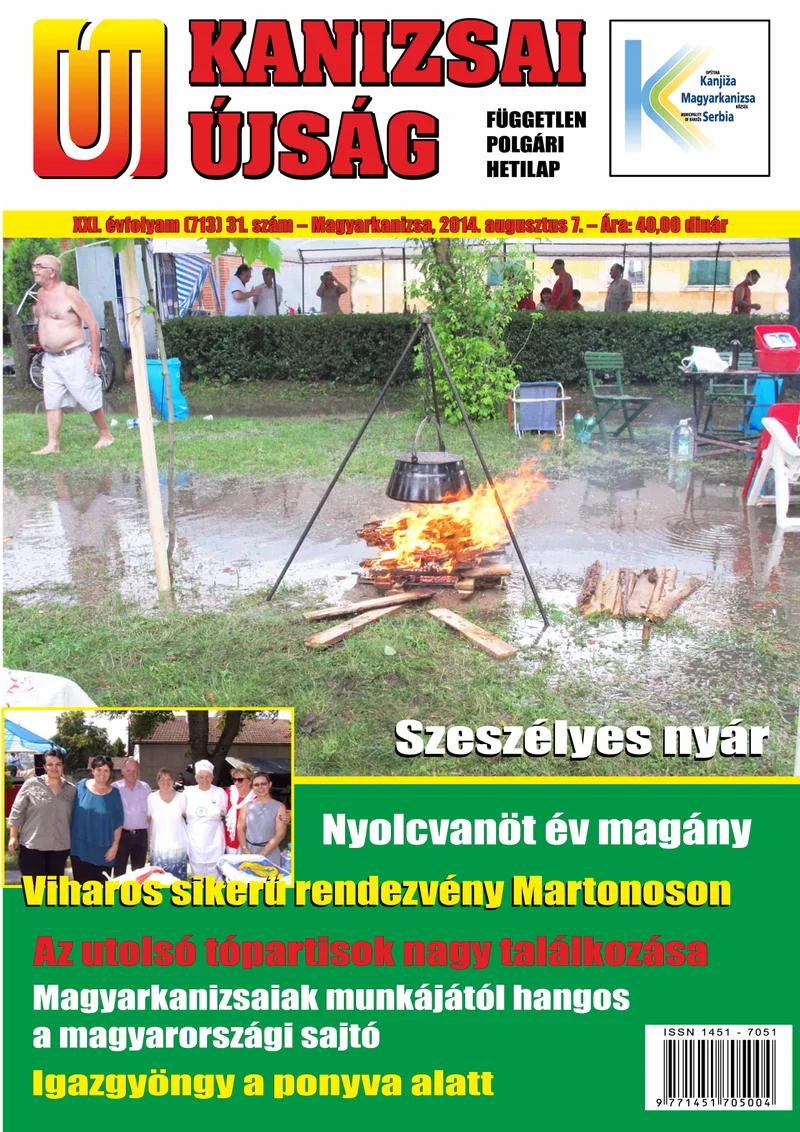 Új Kanizsai Újság, 21. évf. 2014. augusztus 7. 31. sz.