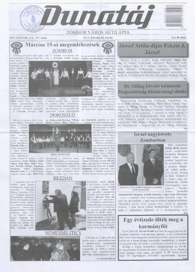 Dunatáj, 15. évf. 2013. március 20. 725. sz.