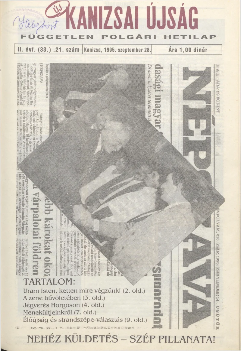Új Kanizsai Újság, 2. évf. 1995. szeptember 28. 21. sz.