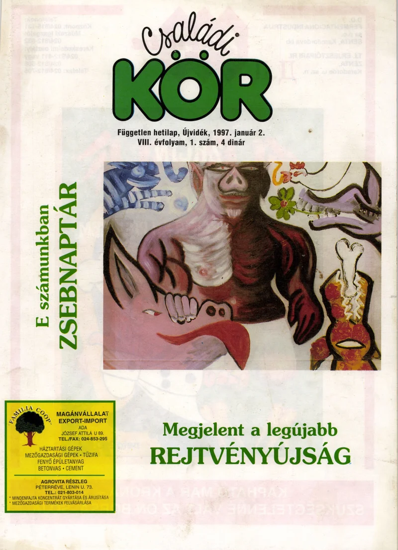 Családi Kör, 8. évf. 1997. január 2. 1. sz.