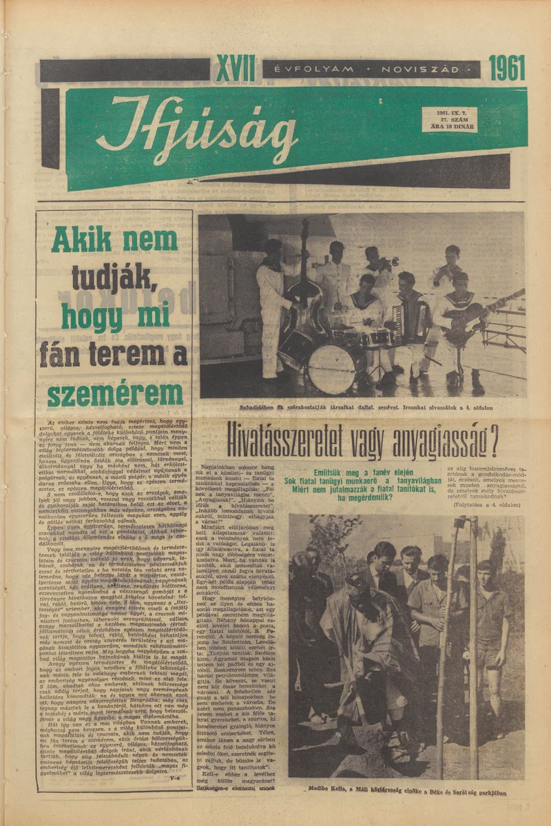 Ifjúság, 17. évf. 1961. szeptember 7. 37. sz.