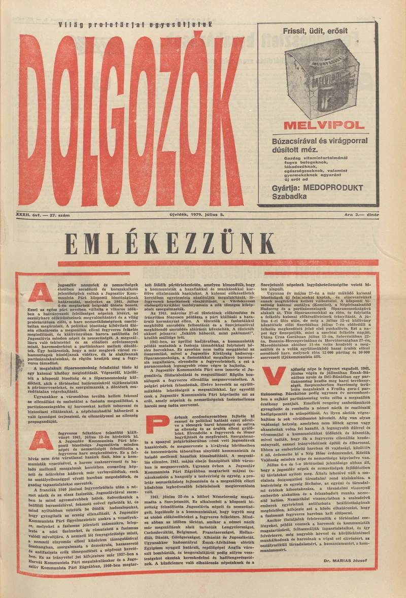 Dolgozók, 33. évf. 1979. július 5. 27. sz.