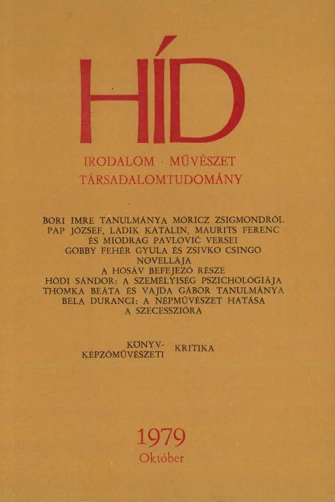 Híd, 43. évf. 1979. október. 10. sz. 1125–1276. oldal
