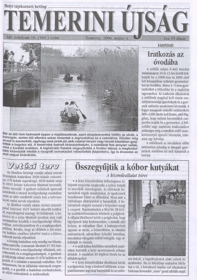 Temerini Újság, 12. évf. 2006. május 4. 18. sz.
