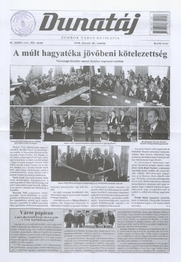 Dunatáj, 12. évf. 2010. február 24. 568. sz.