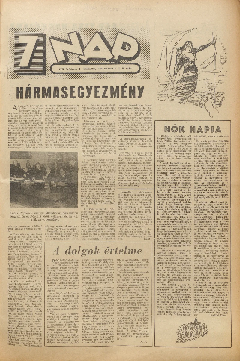 7 Nap, 8. évf. 1953. március 8. 10. sz. 1–12. oldal