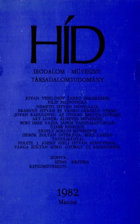 Híd, 46. évf. 1982. március. 3. sz. 293–436. oldal