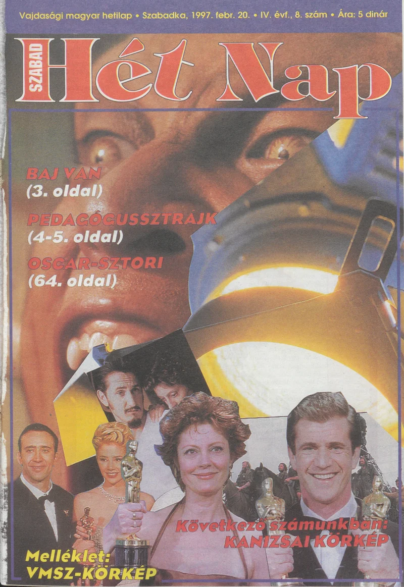 Szabad Hét Nap, 4. évf. 1997. február 20. 8. sz.