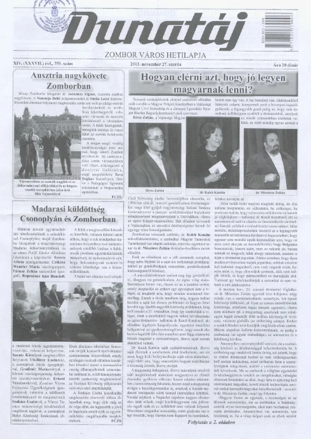 Dunatáj, 15. évf. 2013. november 27. 759. sz.