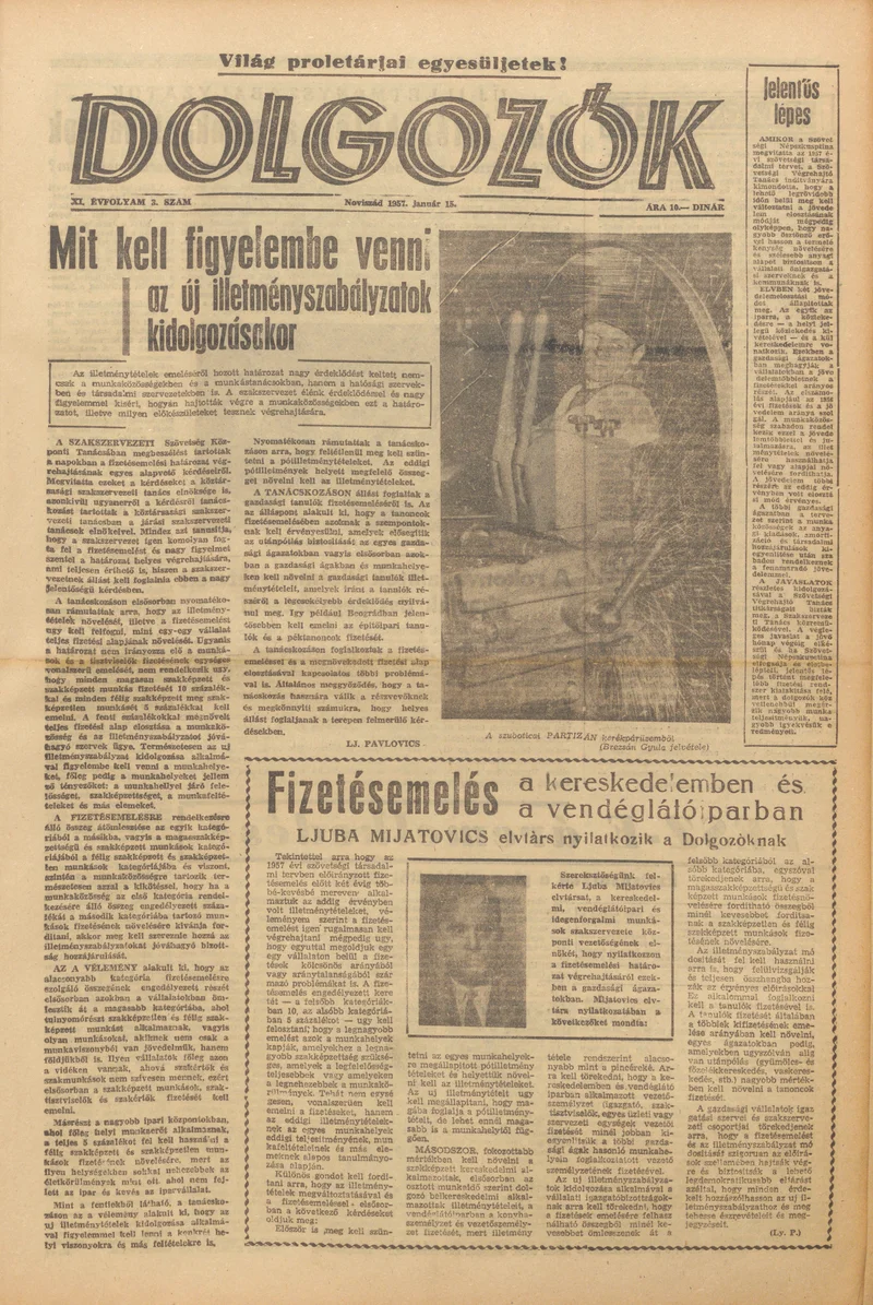Dolgozók, 11. évf. 1957. január 15. 3. sz.