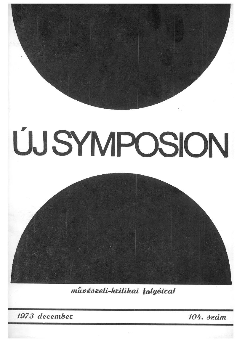Új Symposion, 9. évf. 1973. december. 104. sz. 1077–1156. oldal