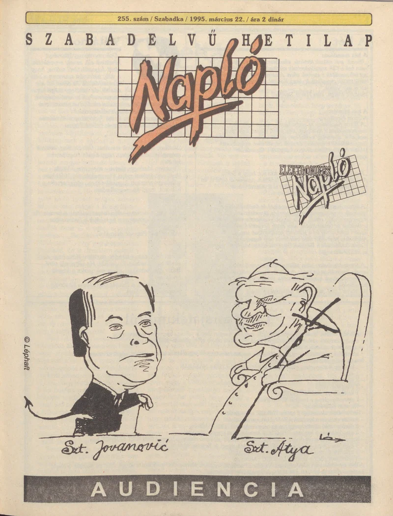 Napló - Szabadelvű hetilap, 6. évf. 1995. március 22. 255. sz.