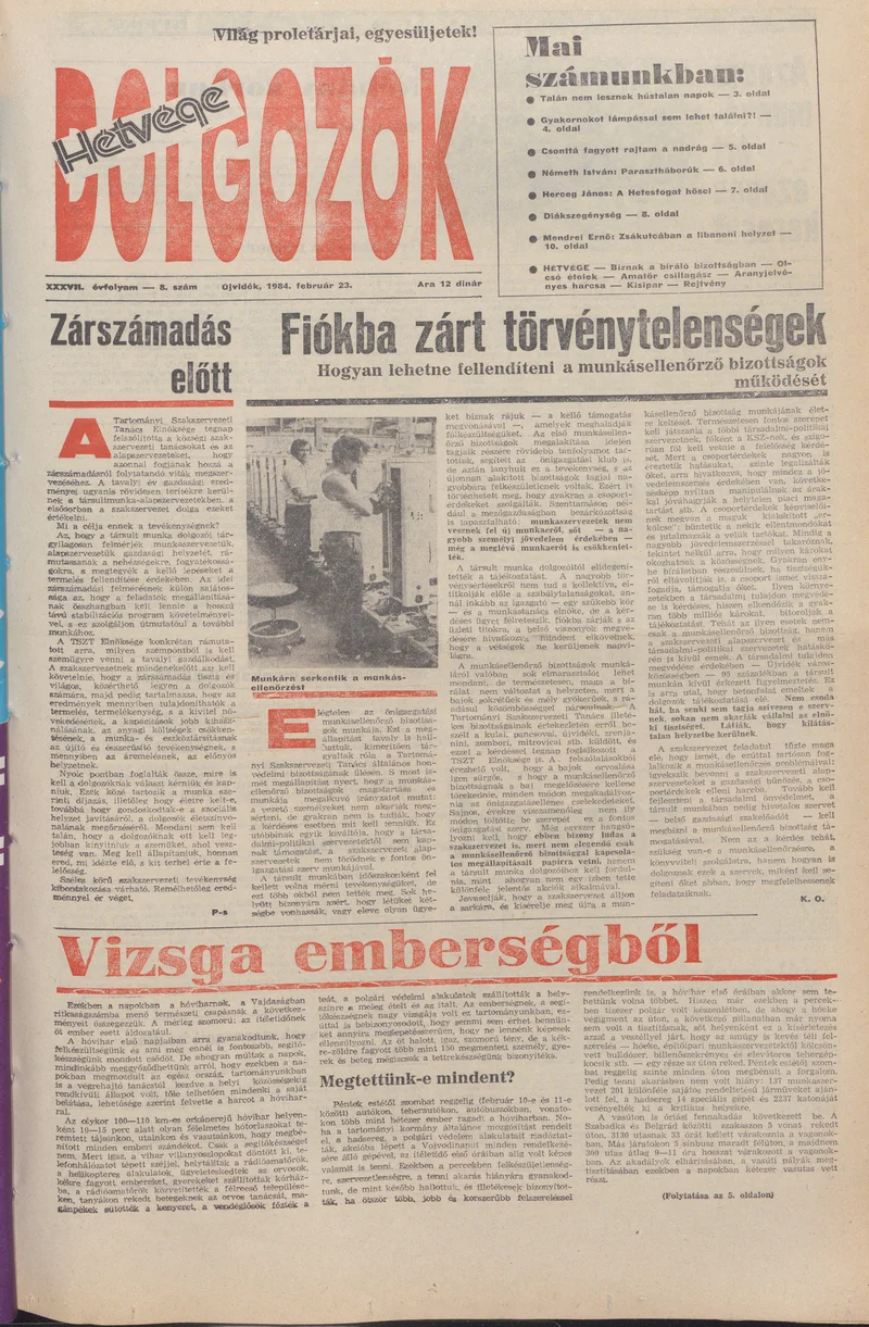 Dolgozók, 38. évf. 1984. február 23. 8. sz.