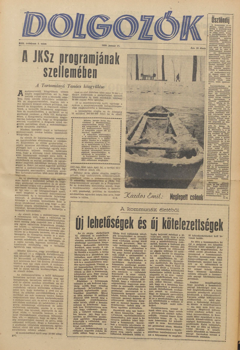 Dolgozók, 13. évf. 1959. január 17. 3. sz.