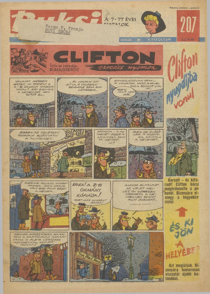 Buksi, 5. évf. 1961. december 7. 207. sz.