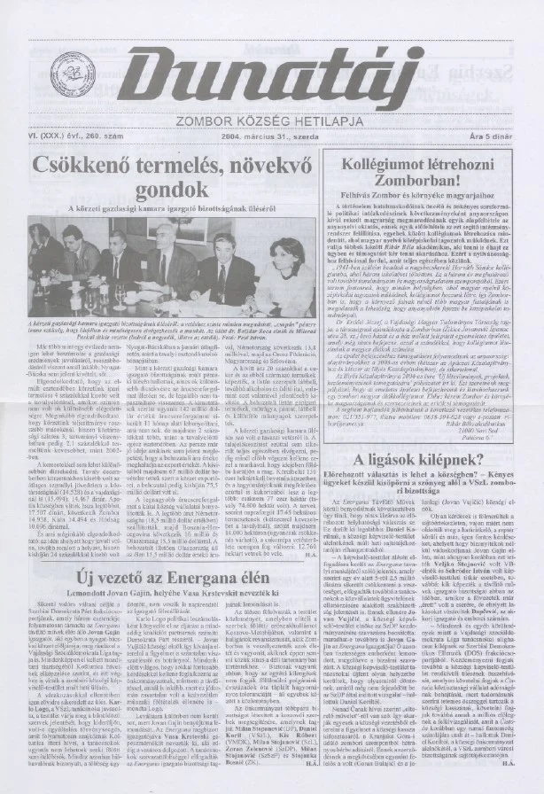 Dunatáj, 6. évf. 2004. március 31. 260. sz.