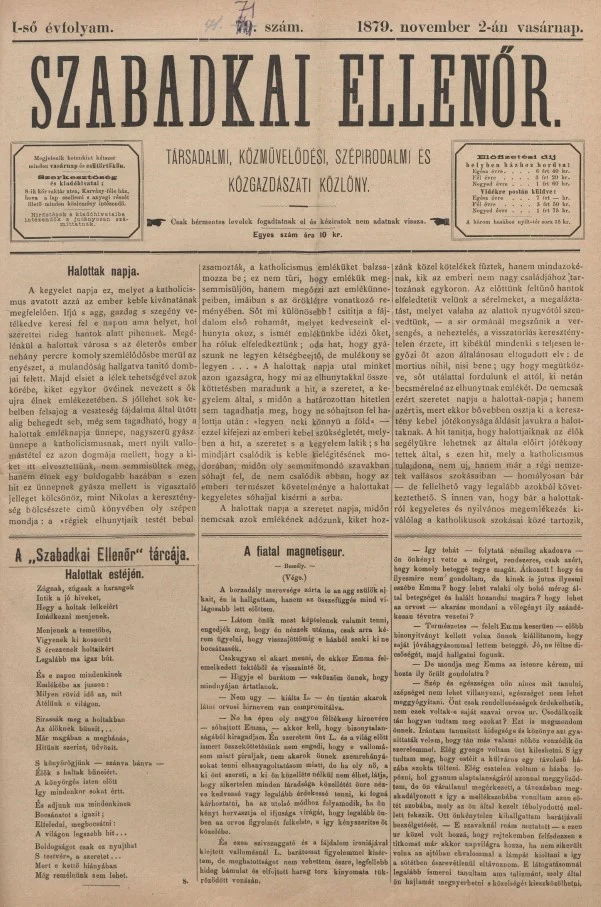 Szabadkai Ellenőr, 1. évf. 1879. november 2. 71. sz.