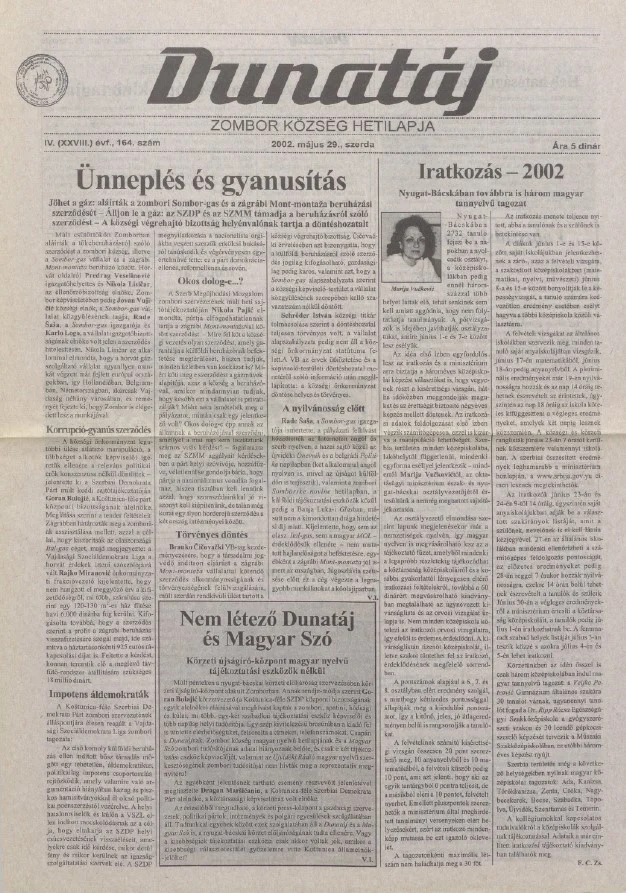 Dunatáj, 4. évf. 2002. május 29. 164. sz.