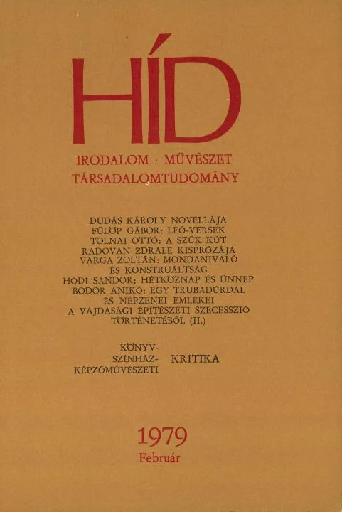 Híd, 43. évf. 1979. február. 2. sz. 133–268. oldal