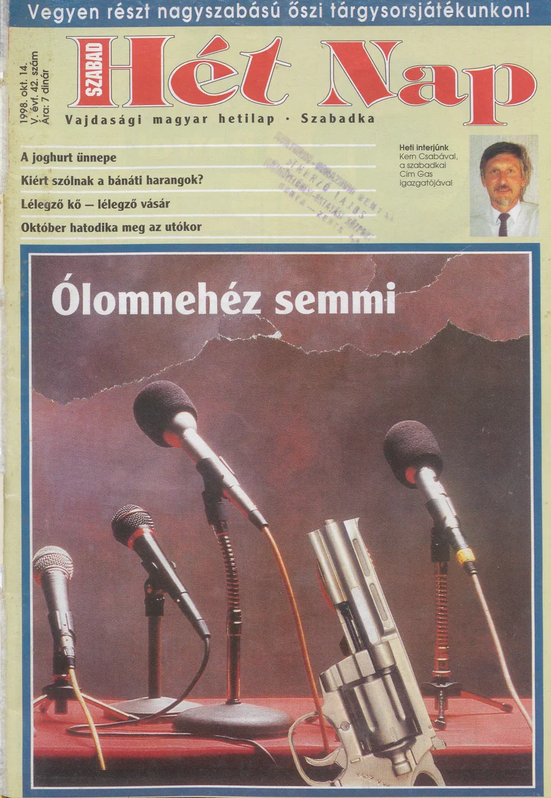Szabad Hét Nap, 5. évf. 1998. október 14. 42. sz.