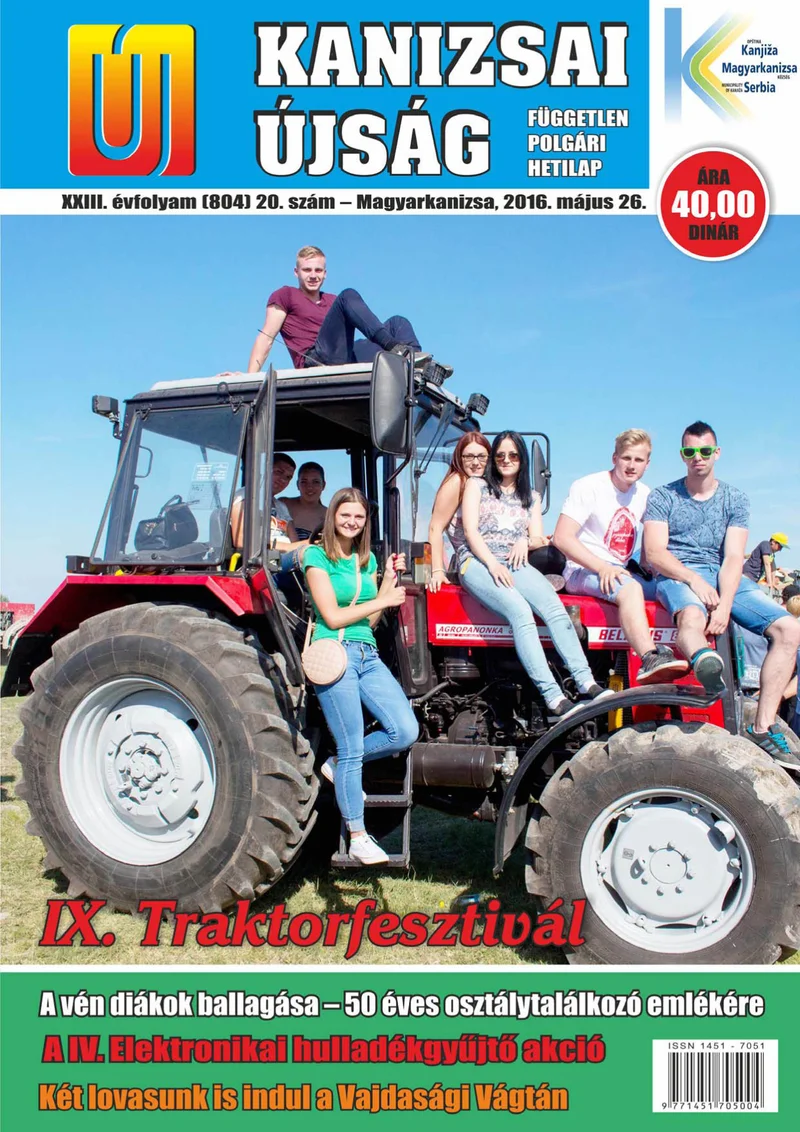 Új Kanizsai Újság, 23. évf. 2016. május 26. 20. sz.