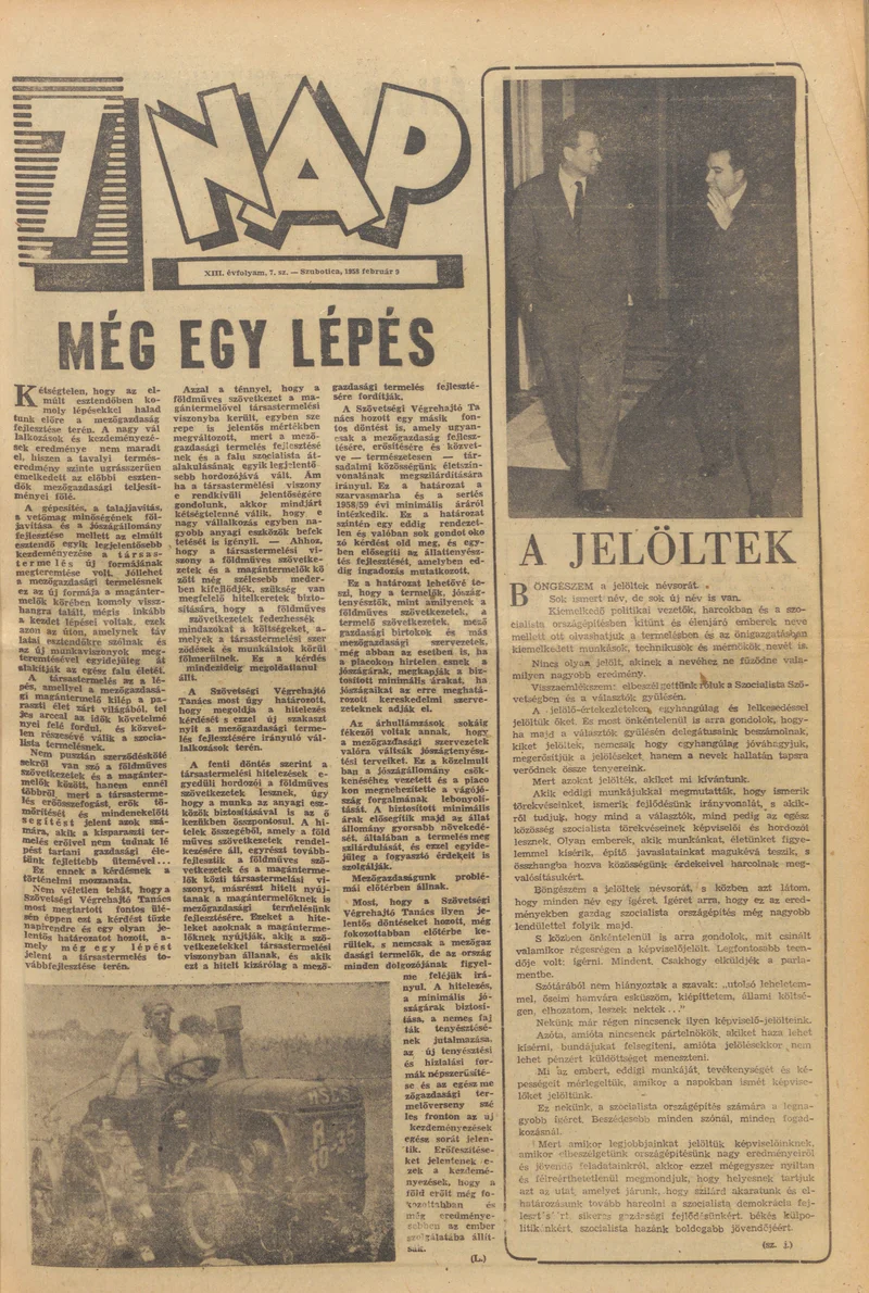 7 Nap, 13. évf. 1958. február 9. 7. sz.