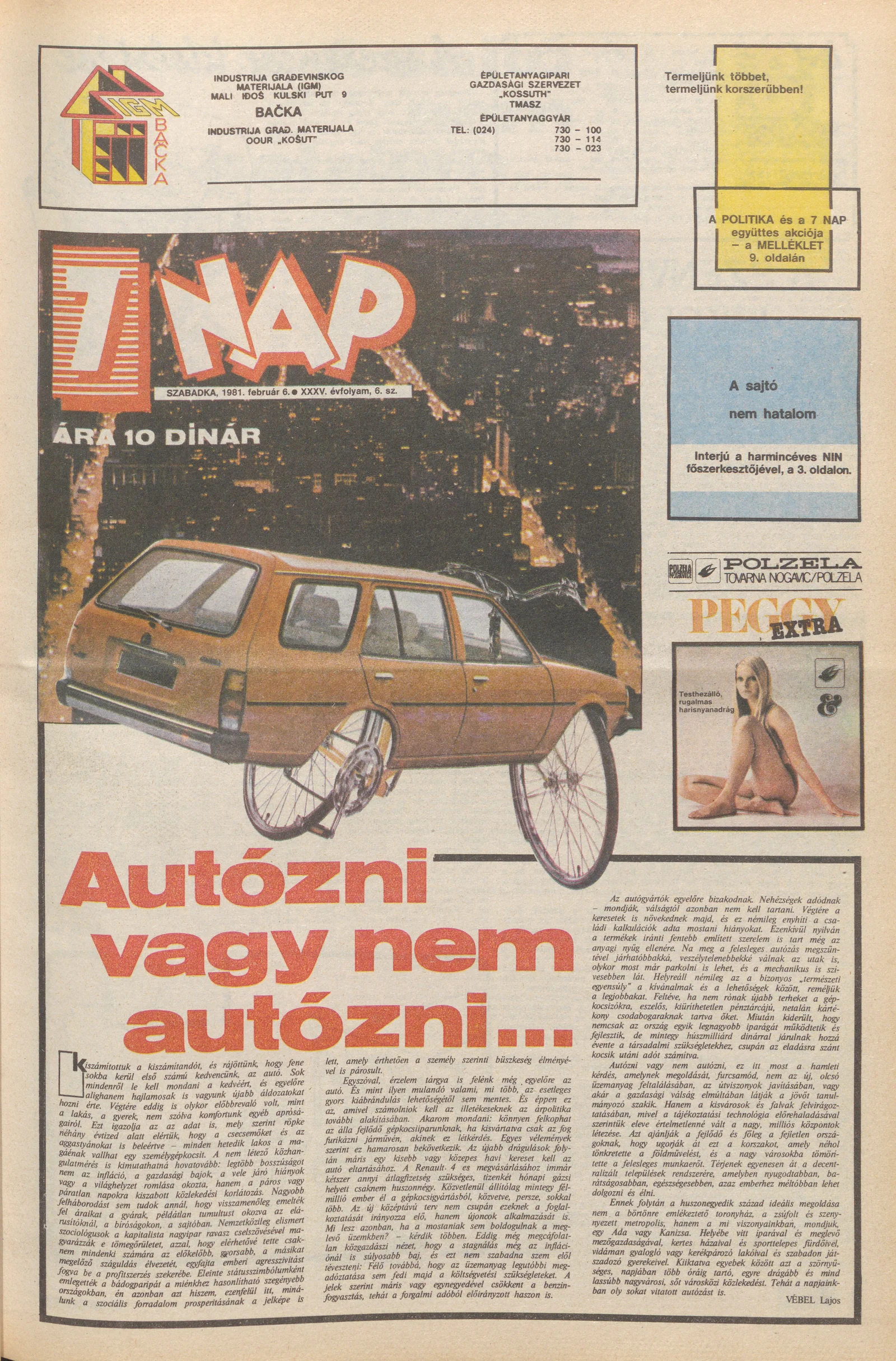 7 Nap, 39. évf. 1981. február 6. 6. sz. 1–20. oldal