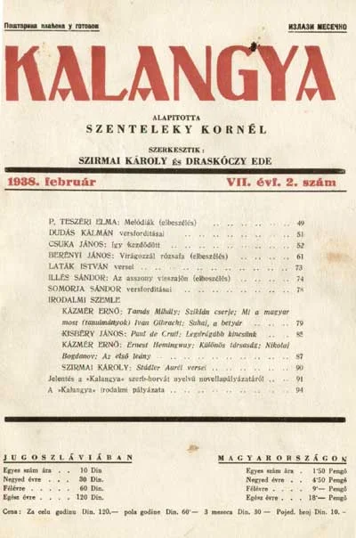 Kalangya, 7. évf. 1938. február. 2. sz. 49–96. oldal