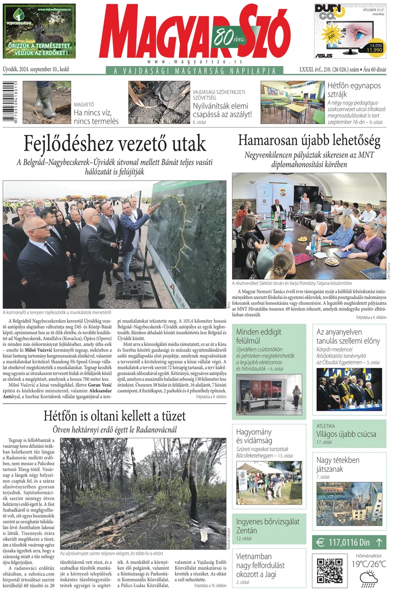 Magyar Szó, 81. évf. 2024. szeptember 10. 210. sz. 1–20. oldal