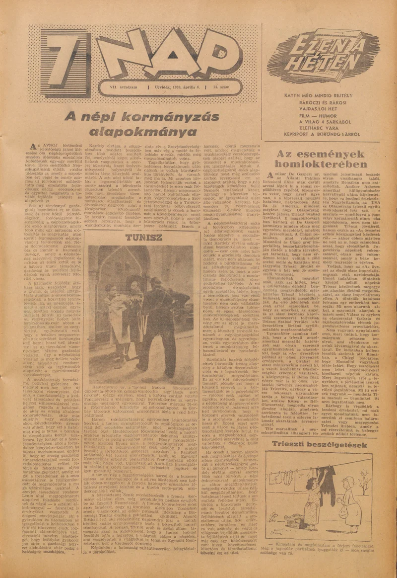 7 Nap, 7. évf. 1952. április 6. 14. sz. 1–12. oldal