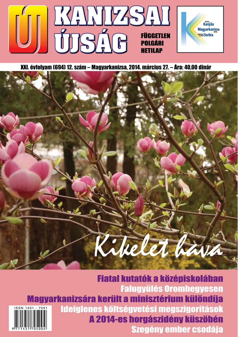Új Kanizsai Újság, 21. évf. 2014. március 27. 12. sz.