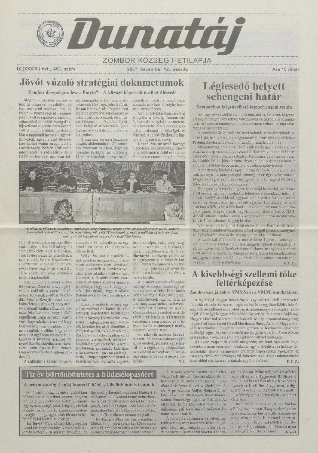 Dunatáj, 9. évf. 2007. december 12. 453. sz.