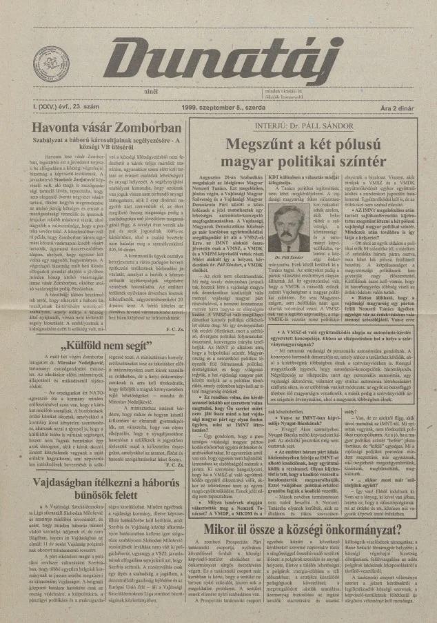 Dunatáj, 1. évf. 1999. szeptember 8. 23. sz.