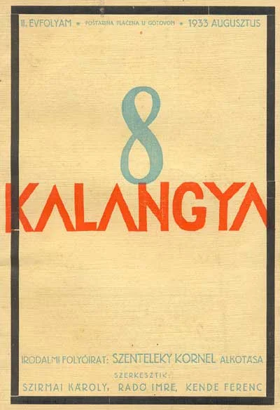Kalangya, 2. évf. 1933. augusztus. 8. sz. 505–576. oldal