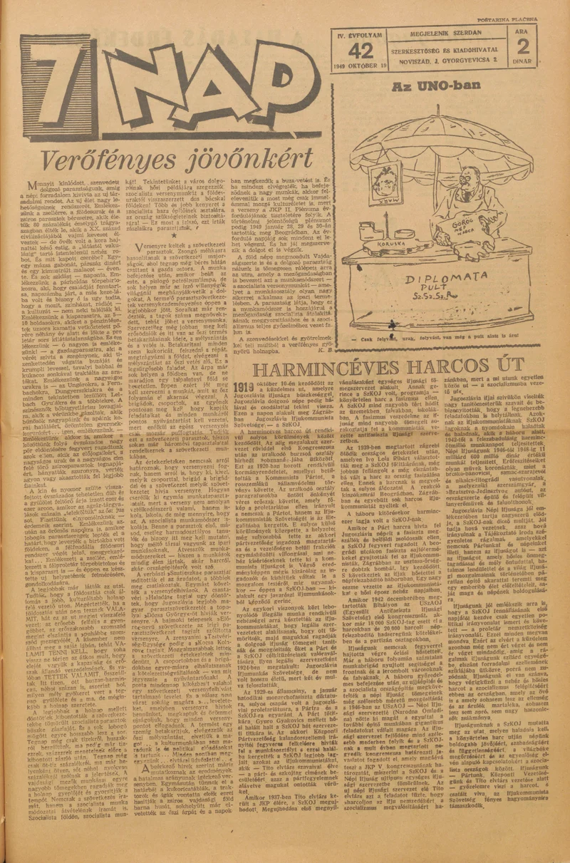 7 Nap, 4. évf. 1949. október 19. 42. sz. 1–4. oldal