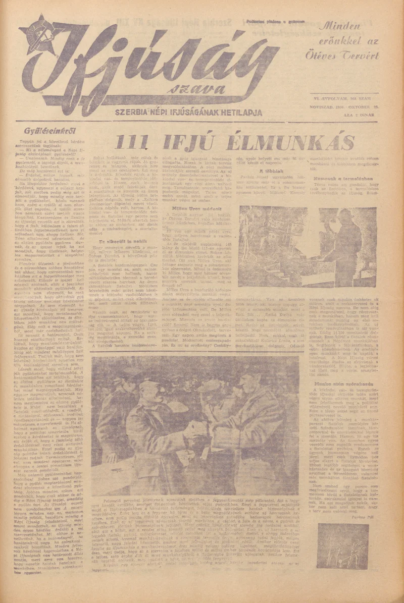 Ifjúság Szava, 6. évf. 1950. október 28. 268. sz.