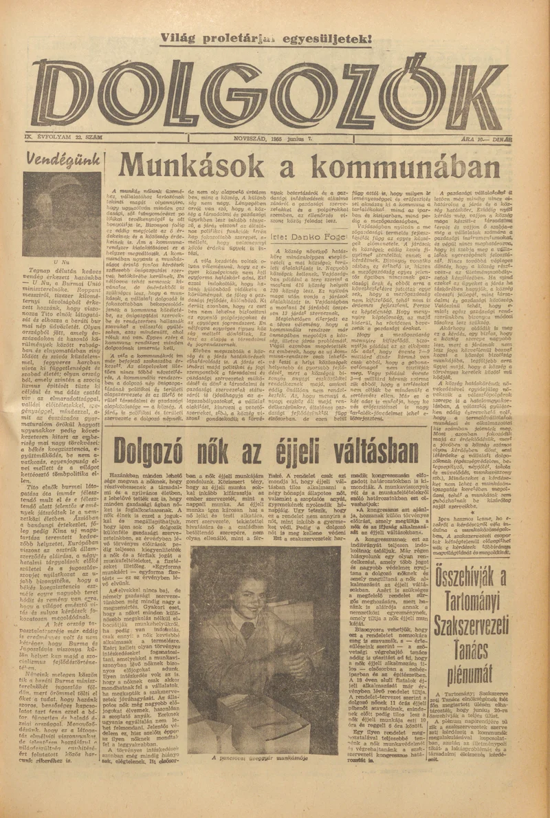 Dolgozók, 9. évf. 1955. június 7. 22. sz.