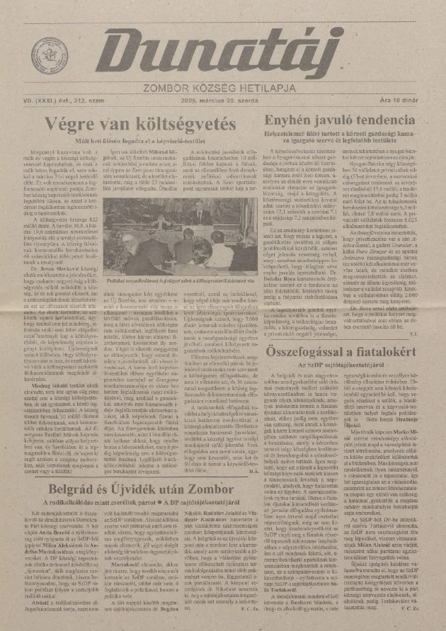 Dunatáj, 7. évf. 2005. március 30. 312. sz.
