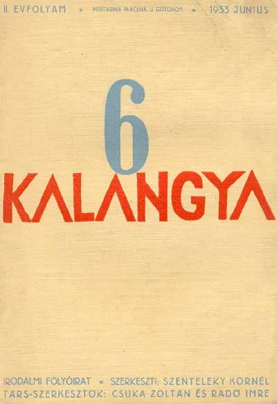 Kalangya, 2. évf. 1933. június 1. 6. sz. 363–432. oldal