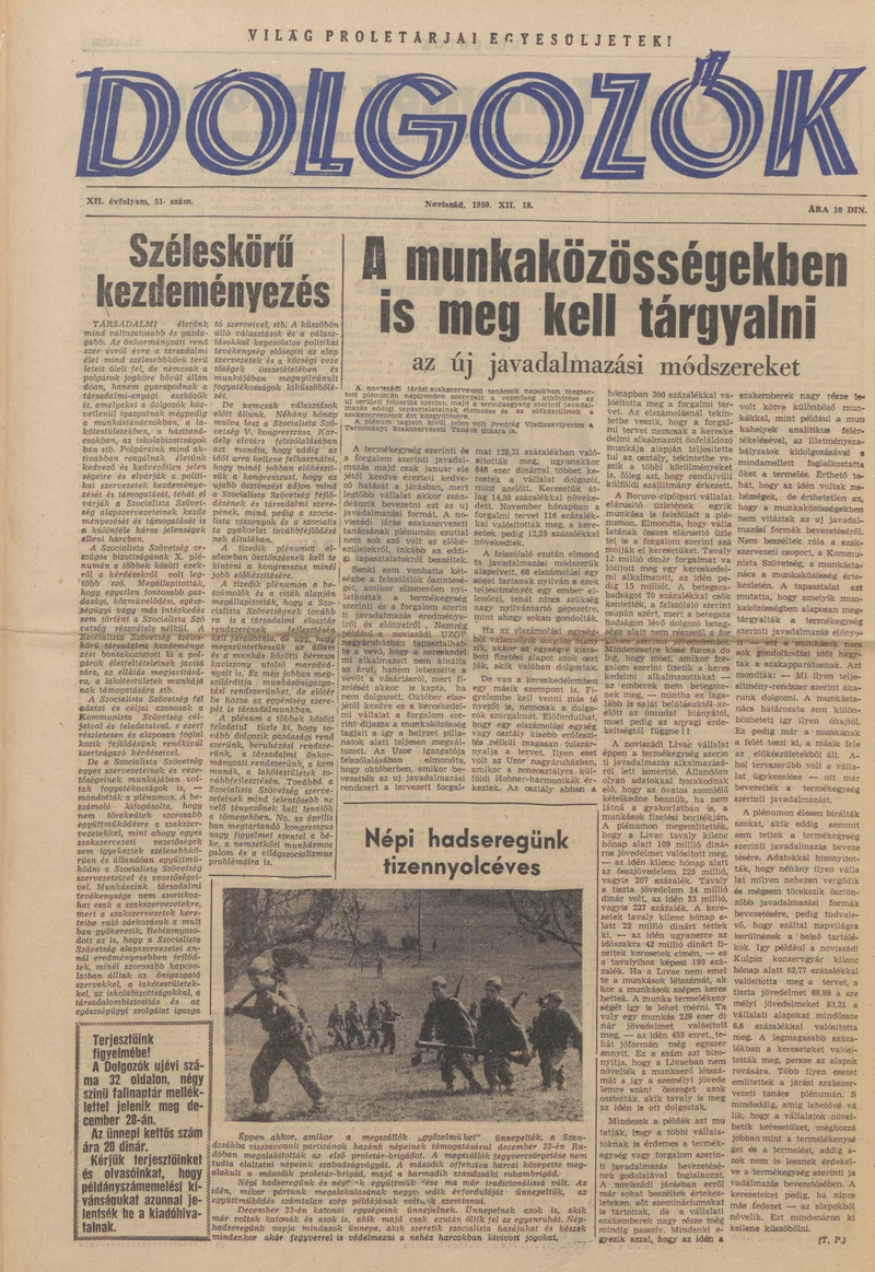 Dolgozók, 13. évf. 1959. december 18. 51. sz.